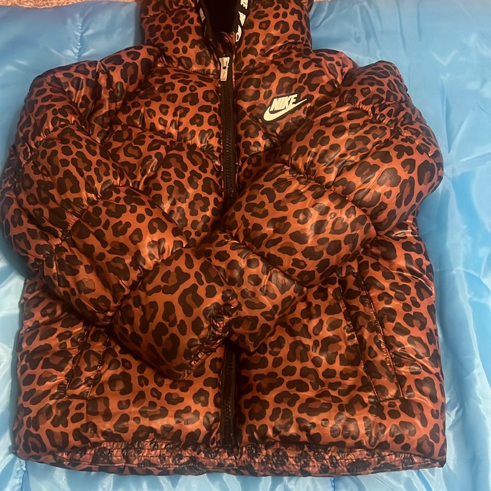 Girls 6X nike cheetah coat